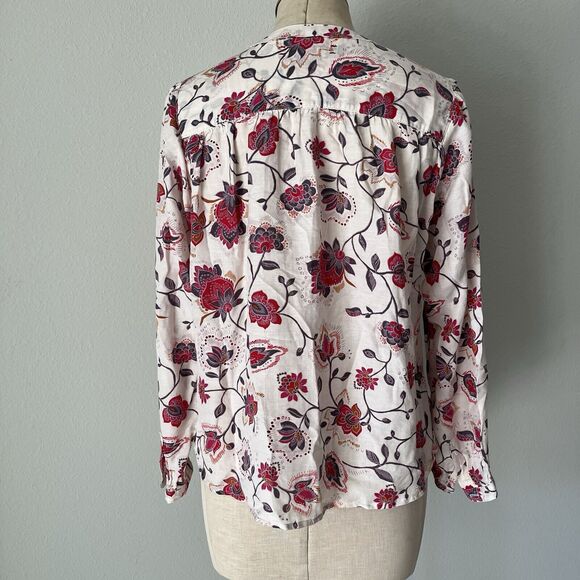 Xirena Floral Pullover Blouse Silk Blend long sleeve size XS, Casual, breathable - Picture 6 of 9